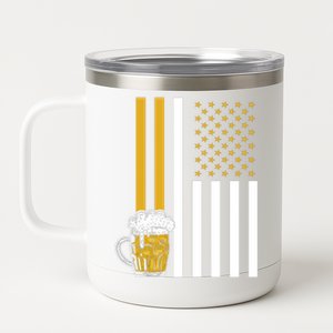 Independence Day Is A Federal Holiday Proud To Be American Gift 12 oz Stainless Steel Tumbler Cup