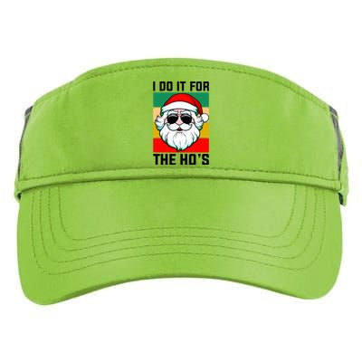 I Do It For The Hos Santa Claus Shades Funny Christmas Adult Drive Performance Visor