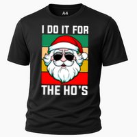 I Do It For The Hos Santa Claus Shades Funny Christmas Cooling Performance Crew T-Shirt