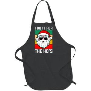 I Do It For The Hos Santa Claus Shades Funny Christmas Full-Length Apron With Pockets