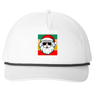 I Do It For The Hos Santa Claus Shades Funny Christmas Snapback Five-Panel Rope Hat