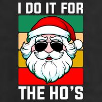 I Do It For The Hos Santa Claus Shades Funny Christmas Adult Drive Performance Visor
