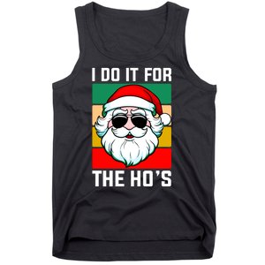 I Do It For The Hos Santa Claus Shades Funny Christmas Tank Top