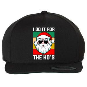 I Do It For The Hos Santa Claus Shades Funny Christmas Wool Snapback Cap