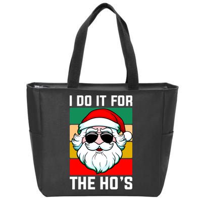 I Do It For The Hos Santa Claus Shades Funny Christmas Zip Tote Bag