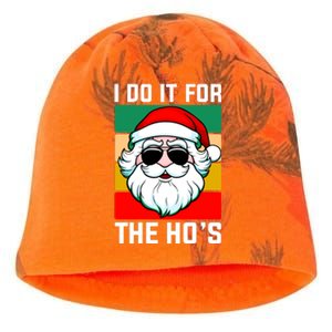 I Do It For The Hos Santa Claus Shades Funny Christmas Kati - Camo Knit Beanie