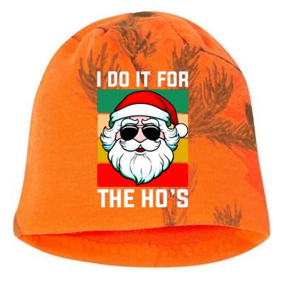 I Do It For The Hos Santa Claus Shades Funny Christmas Kati - Camo Knit Beanie