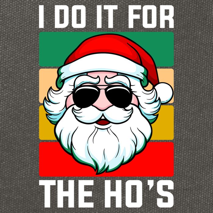 I Do It For The Hos Santa Claus Shades Funny Christmas Cotton Canvas Backpack