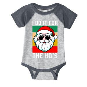 I Do It For The Hos Santa Claus Shades Funny Christmas Infant Baby Jersey Bodysuit