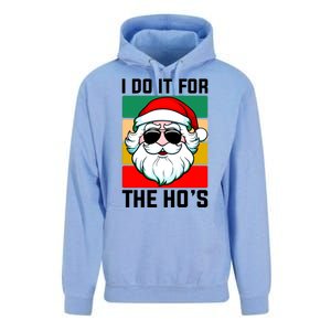 I Do It For The Hos Santa Claus Shades Funny Christmas Unisex Surf Hoodie