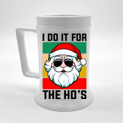 I Do It For The Hos Santa Claus Shades Funny Christmas Beer Stein