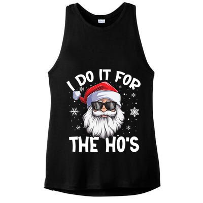 I Do It For The Hos Christmas In July Santa Claus Meaningful Gift Ladies PosiCharge Tri-Blend Wicking Tank