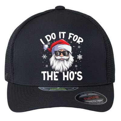 I Do It For The Hos Christmas In July Santa Claus Meaningful Gift Flexfit Unipanel Trucker Cap