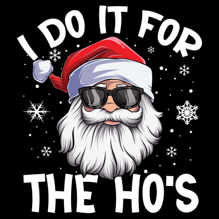 I Do It For The Hos Christmas In July Santa Claus Meaningful Gift Drawstring Bag