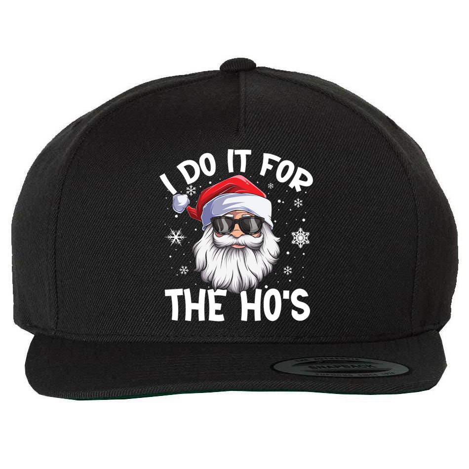 I Do It For The Hos Christmas In July Santa Claus Meaningful Gift Wool Snapback Cap
