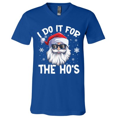 I Do It For The Hos Christmas In July Santa Claus Meaningful Gift V-Neck T-Shirt