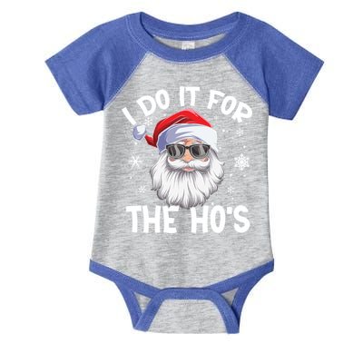 I Do It For The Hos Christmas In July Santa Claus Meaningful Gift Infant Baby Jersey Bodysuit