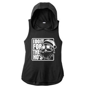 I Do It For The Hos Santa Claus Shades St Nick Christmas Ladies PosiCharge Tri-Blend Wicking Draft Hoodie Tank