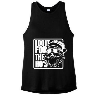 I Do It For The Hos Santa Claus Shades St Nick Christmas Ladies PosiCharge Tri-Blend Wicking Tank