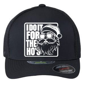 I Do It For The Hos Santa Claus Shades St Nick Christmas Flexfit Unipanel Trucker Cap