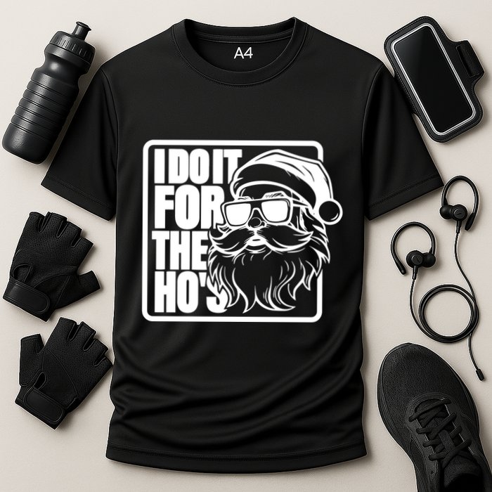 I Do It For The Hos Santa Claus Shades St Nick Christmas Performance Shirt