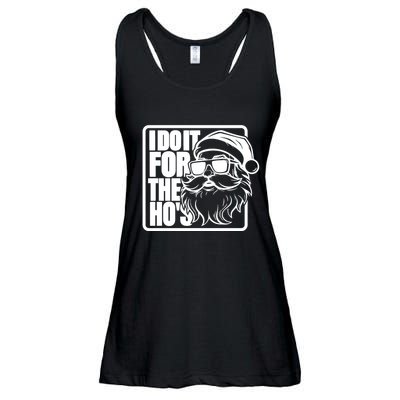 I Do It For The Hos Santa Claus Shades St Nick Christmas Ladies Essential Flowy Tank
