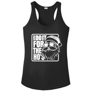 I Do It For The Hos Santa Claus Shades St Nick Christmas Ladies PosiCharge Competitor Racerback Tank