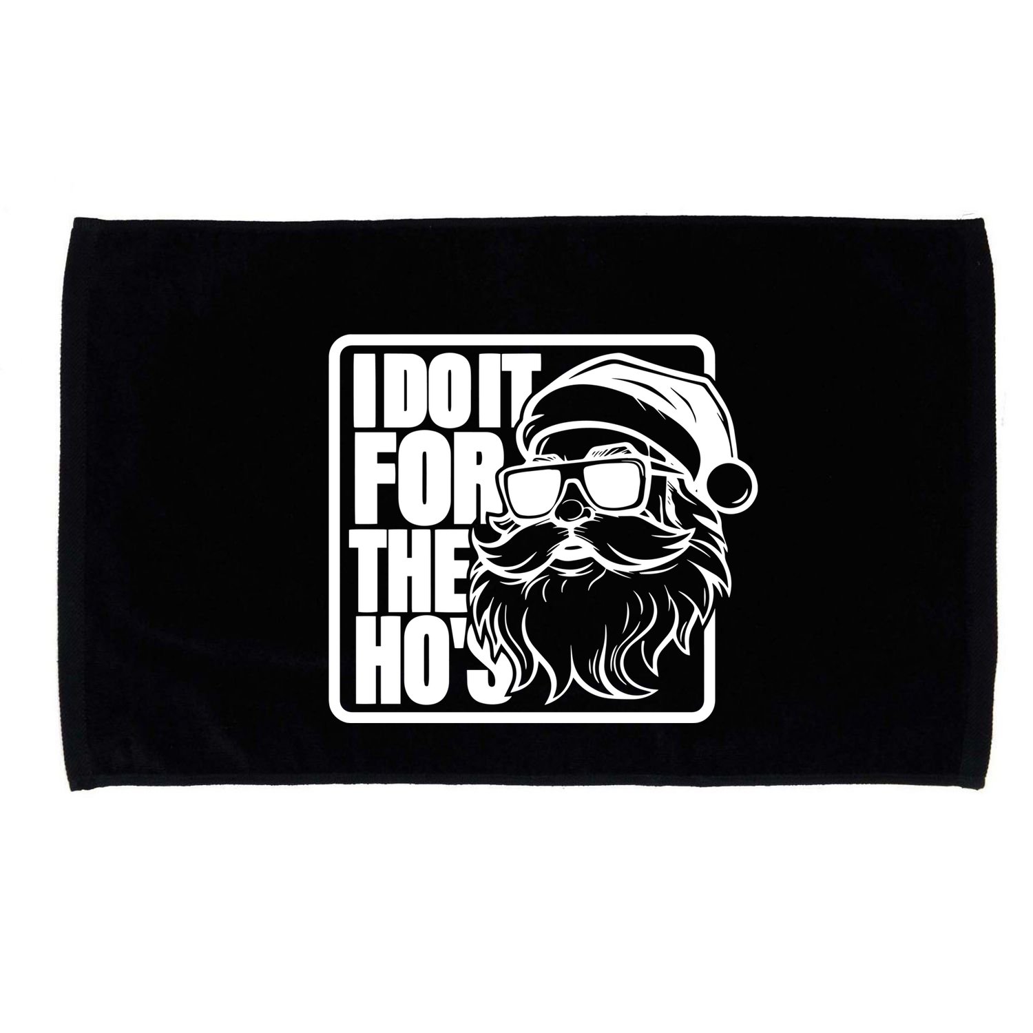 I Do It For The Hos Santa Claus Shades St Nick Christmas Microfiber Hand Towel