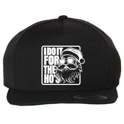 I Do It For The Hos Santa Claus Shades St Nick Christmas Wool Snapback Cap