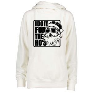 I Do It For The Hos Santa Claus Shades St Nick Christmas Womens Funnel Neck Pullover Hood