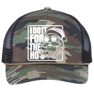 I Do It For The Hos Santa Claus Shades St Nick Christmas Retro Rope Trucker Hat Cap