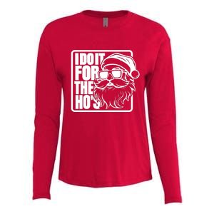 I Do It For The Hos Santa Claus Shades St Nick Christmas Womens Cotton Relaxed Long Sleeve T-Shirt