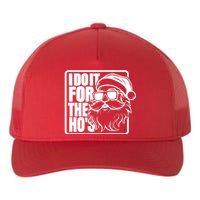 I Do It For The Hos Santa Claus Shades St Nick Christmas Yupoong Adult 5-Panel Trucker Hat