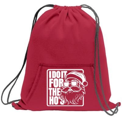 I Do It For The Hos Santa Claus Shades St Nick Christmas Sweatshirt Cinch Pack Bag