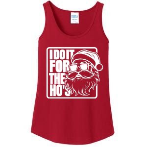 I Do It For The Hos Santa Claus Shades St Nick Christmas Ladies Essential Tank