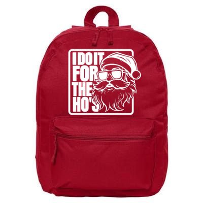 I Do It For The Hos Santa Claus Shades St Nick Christmas 16 in Basic Backpack