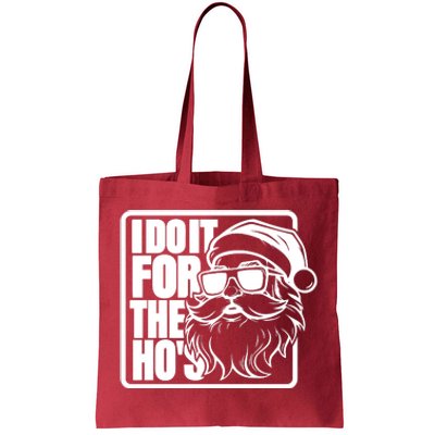 I Do It For The Hos Santa Claus Shades St Nick Christmas Tote Bag