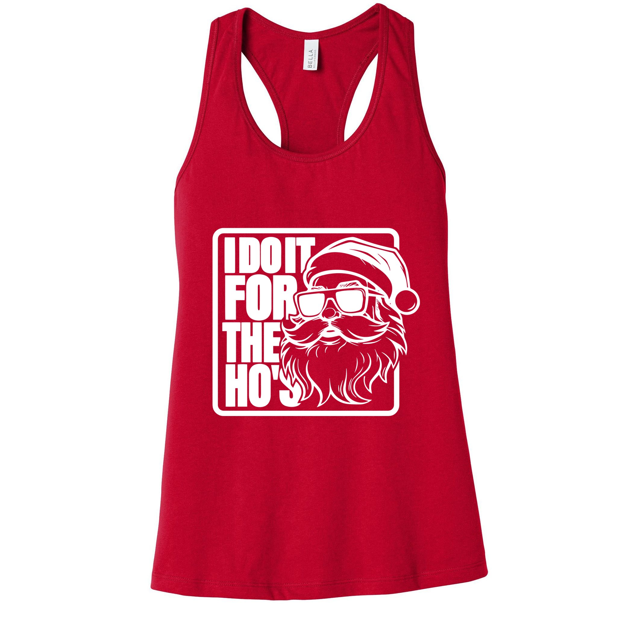 I Do It For The Hos Santa Claus Shades St Nick Christmas Womens Tank Top