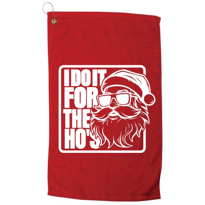 I Do It For The Hos Santa Claus Shades St Nick Christmas Golf Towel