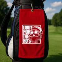 I Do It For The Hos Santa Claus Shades St Nick Christmas Golf Towel