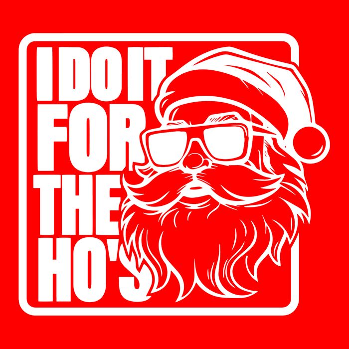 I Do It For The Hos Santa Claus Shades St Nick Christmas Golf Towel