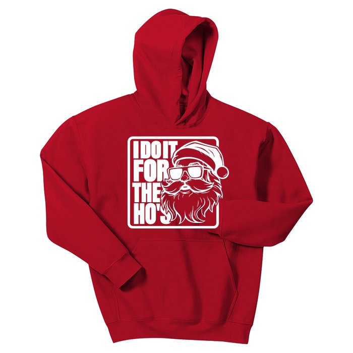 I Do It For The Hos Santa Claus Shades St Nick Christmas Kids Hoodie