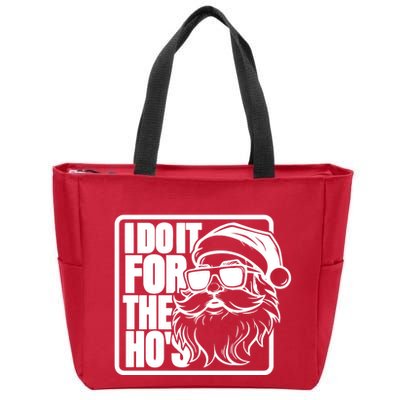 I Do It For The Hos Santa Claus Shades St Nick Christmas Zip Tote Bag