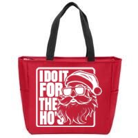 I Do It For The Hos Santa Claus Shades St Nick Christmas Zip Tote Bag