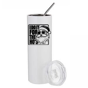 I Do It For The Hos Santa Claus Shades St Nick Christmas Stainless Steel Tumbler