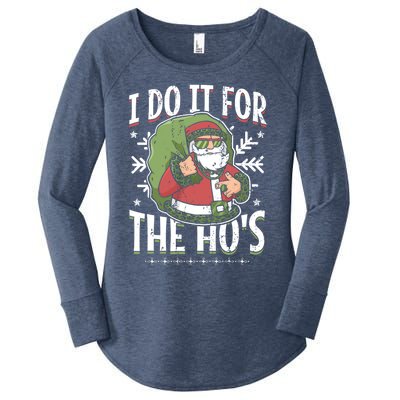 I Do It For The Hos Christmas Gift Women's Perfect Tri Tunic Long Sleeve Shirt