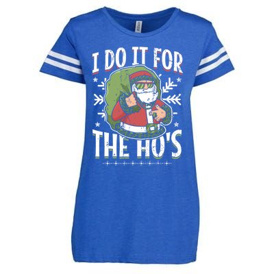 I Do It For The Hos Christmas Gift Enza Ladies Jersey Football T-Shirt