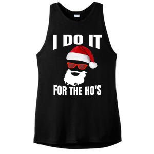 I Do It For The Ho's Gift Funny Santa Ho's Gift Ladies PosiCharge Tri-Blend Wicking Tank