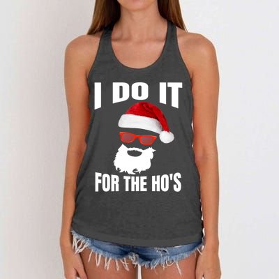 I Do It For The Ho's Gift Funny Santa Ho's Gift Women's Knotted Racerback Tank