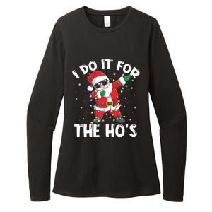 I Do It For The Hos Dabbing Santa Claus Christmas Gift Womens CVC Long Sleeve Shirt